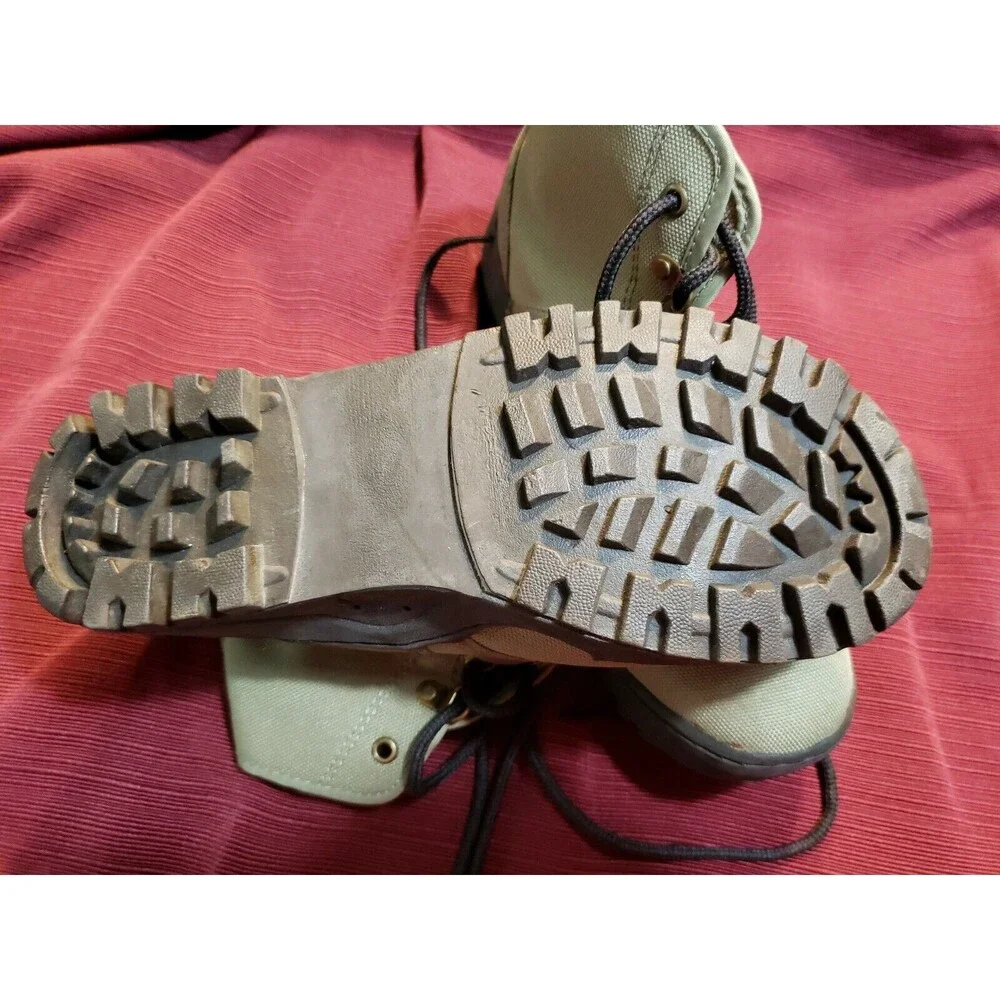 Canvas Lug Sole Wading Boots Olive Green Size 8 Flyfishing Fishing No Brand NWOT